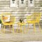 Costway 3 Piece Patio Bistro Set All Weather Heavy Duty Table and Chairs Set of 2 Black/Yellow
